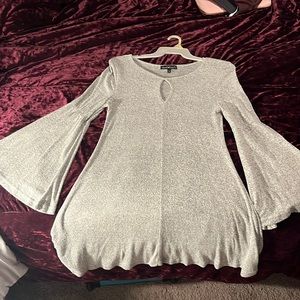 Large gray sweater dress
